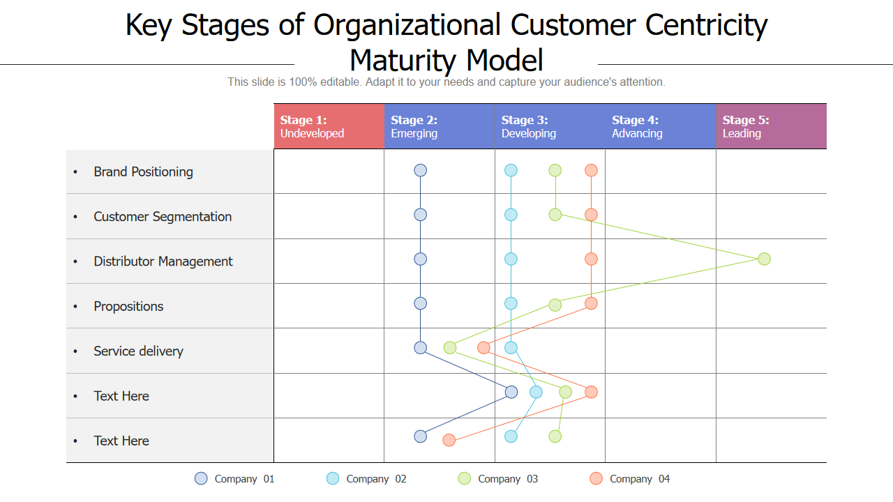 Key Stages of Organizational Customer Centricity Maturity Model 