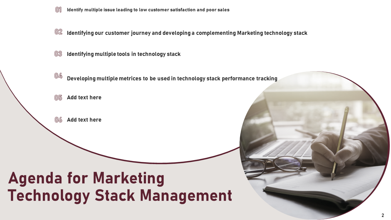 Agenda for Marketing Technology Stack