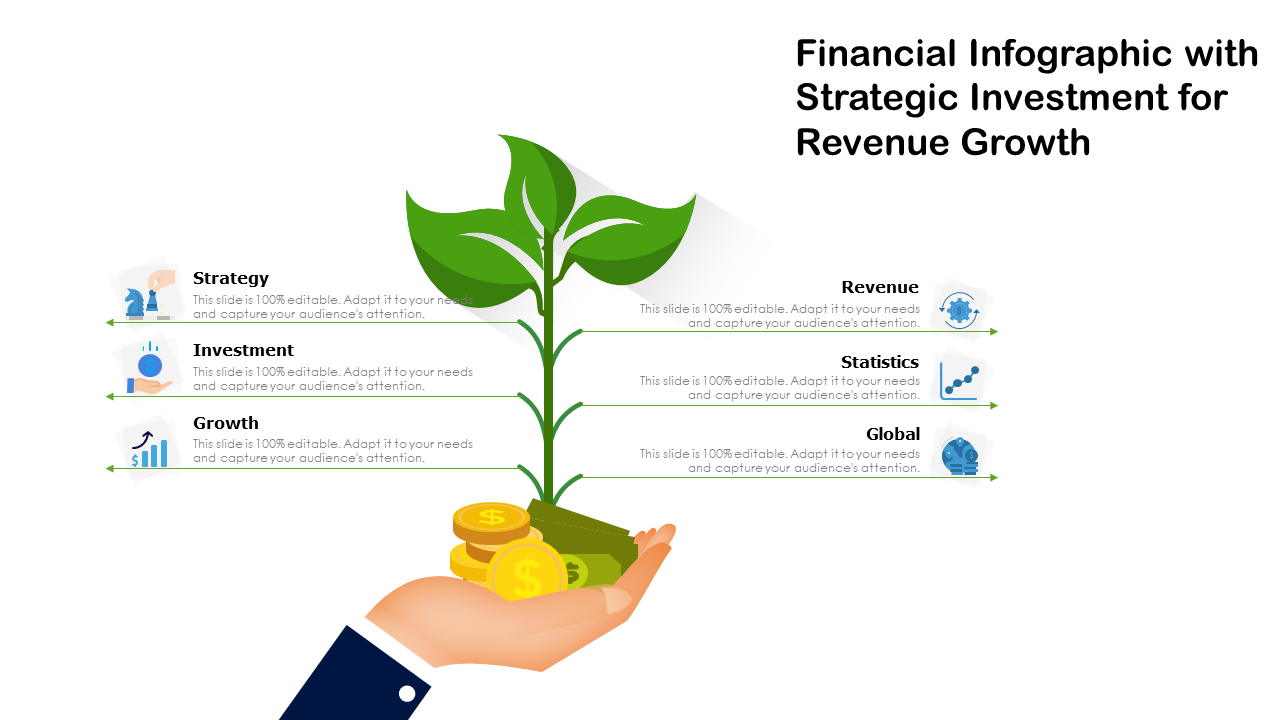 Financial Infographic With Strategic Investment For Revenue Growth
