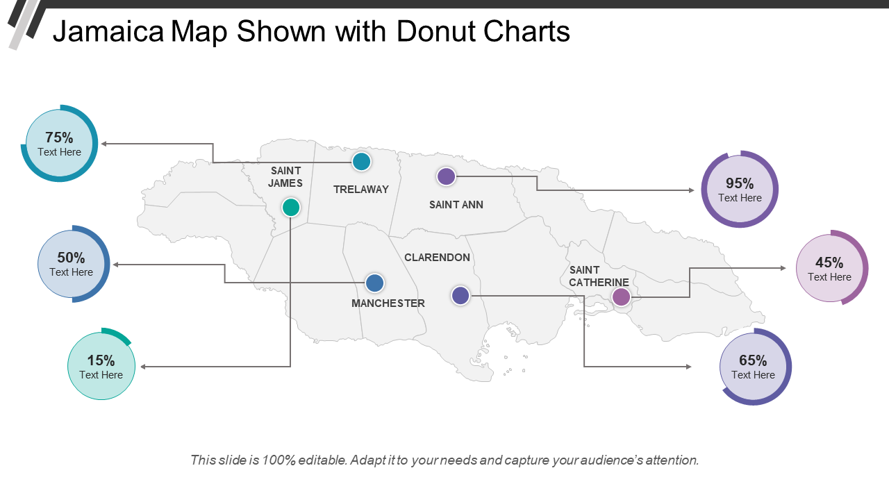 Map with Donut Chart Template