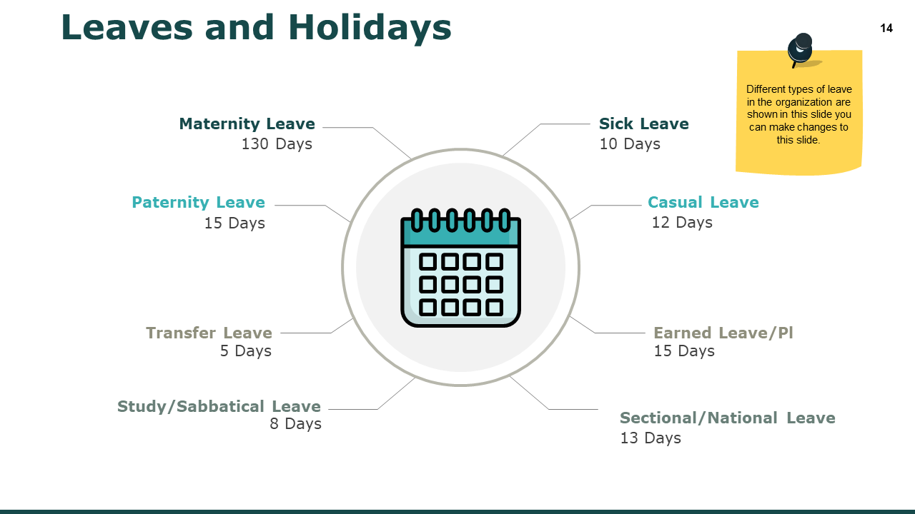 Leaves and Holidays PPT Slide