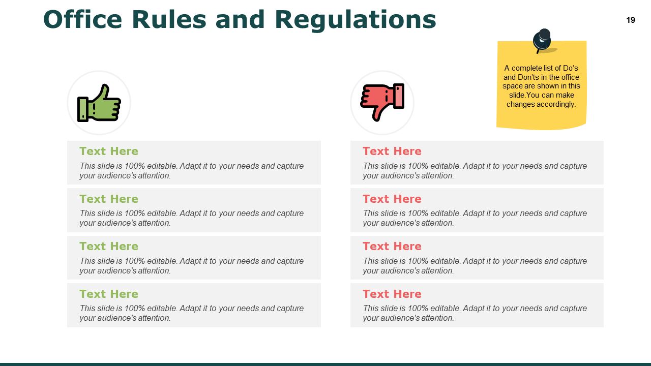 Office Rules and Regulations Slide