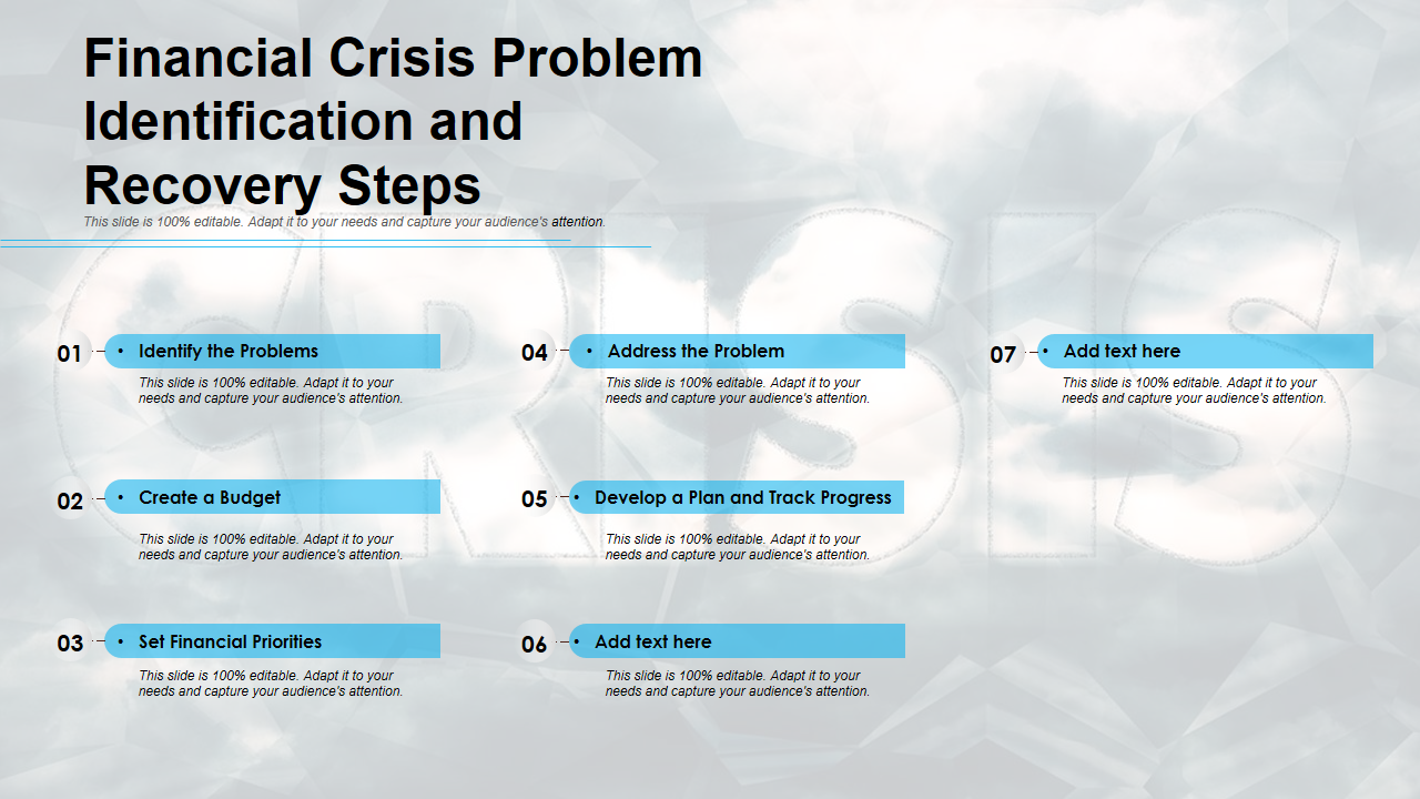 Financial Crisis Problem Identification and Recovery Steps 