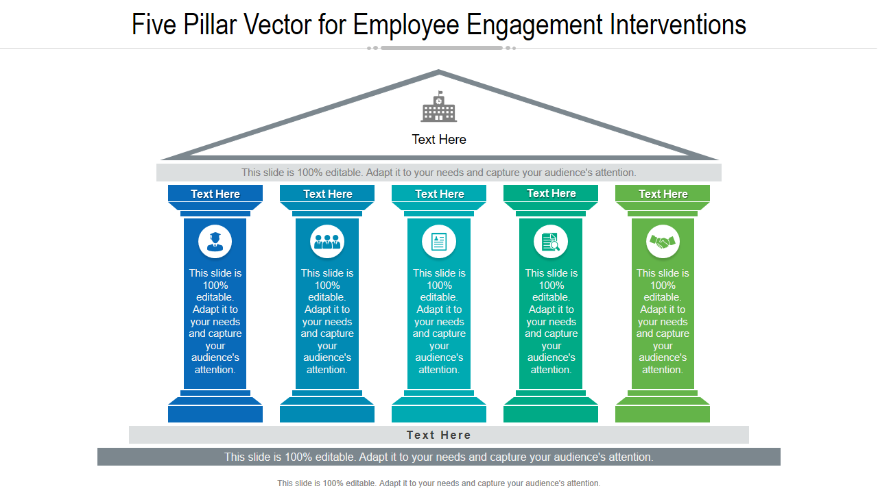 Five Pillar Vector for Employee Engagement Interventions 