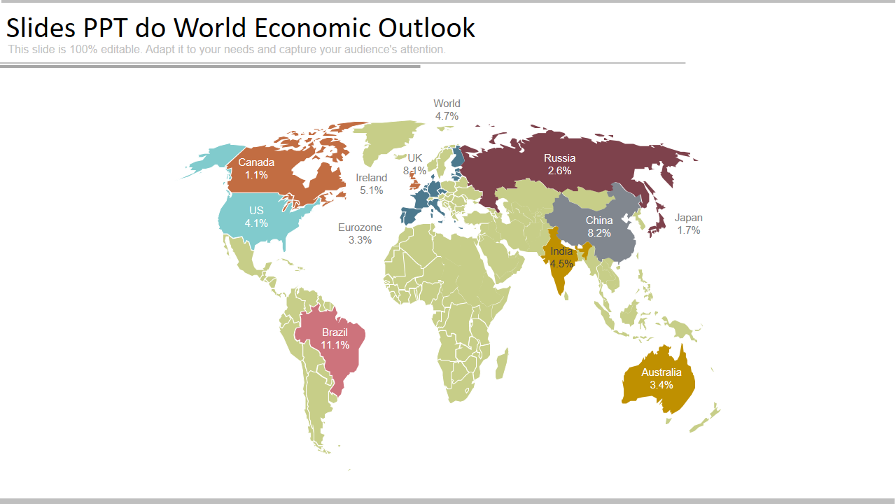 Economia do mapa mundial 