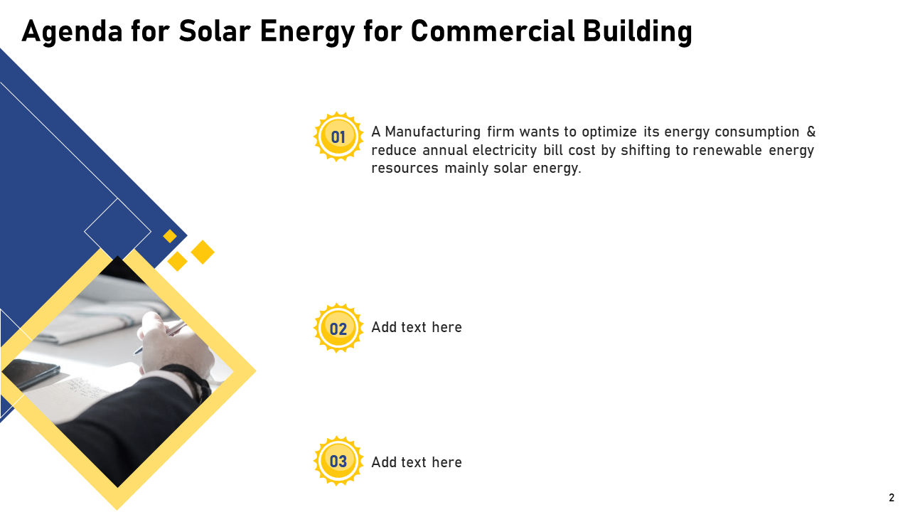 Agenda for Solar Energy for Commercial Building Template
