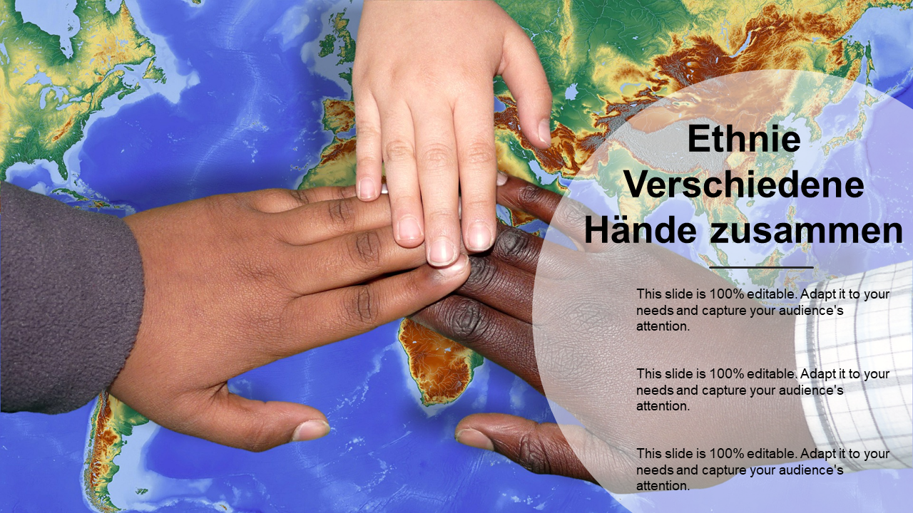 Ethnie Verschiedene Hände zusammen