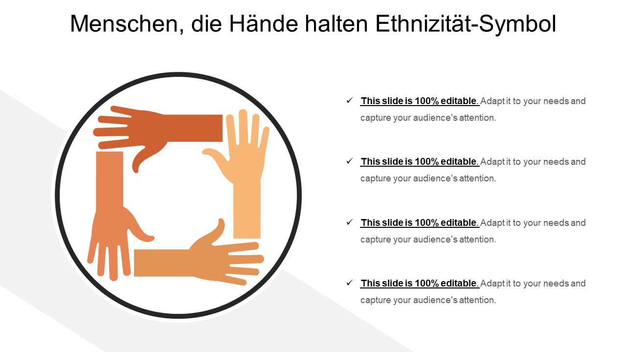 Menschen, die Hände halten Ethnizität-Symbol