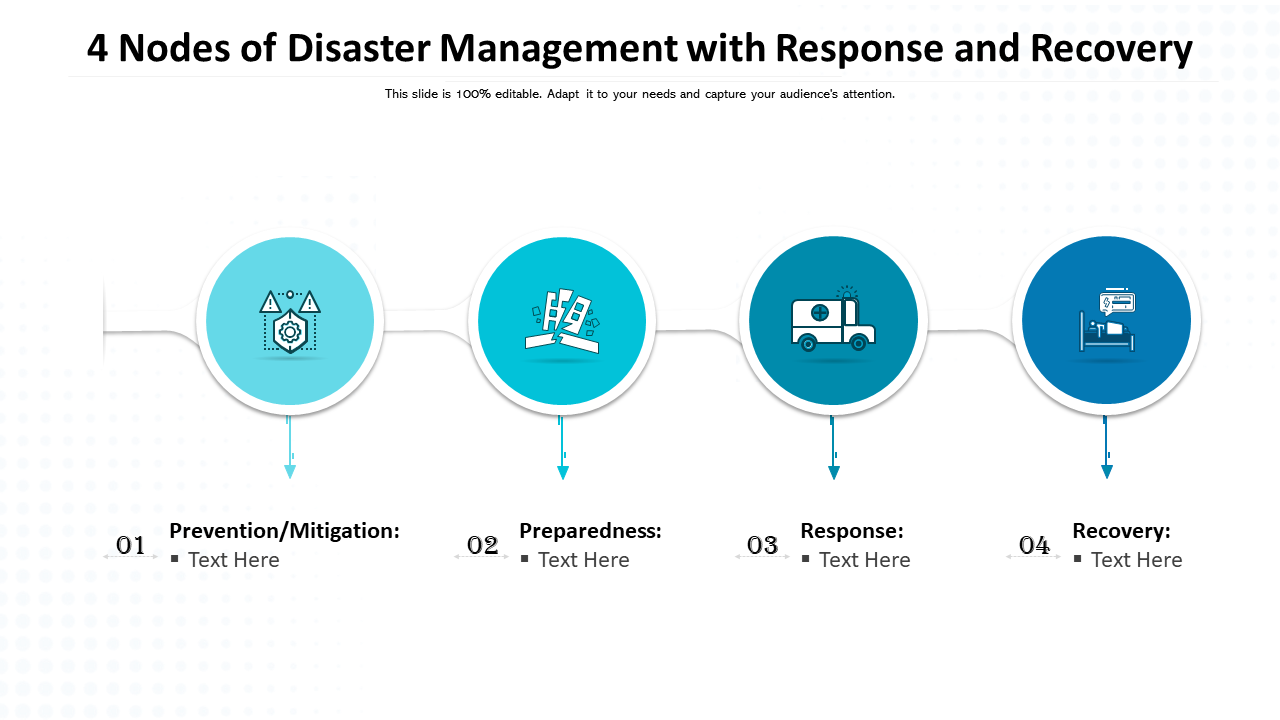 4 Nodes of Disaster Management with Response and Recovery