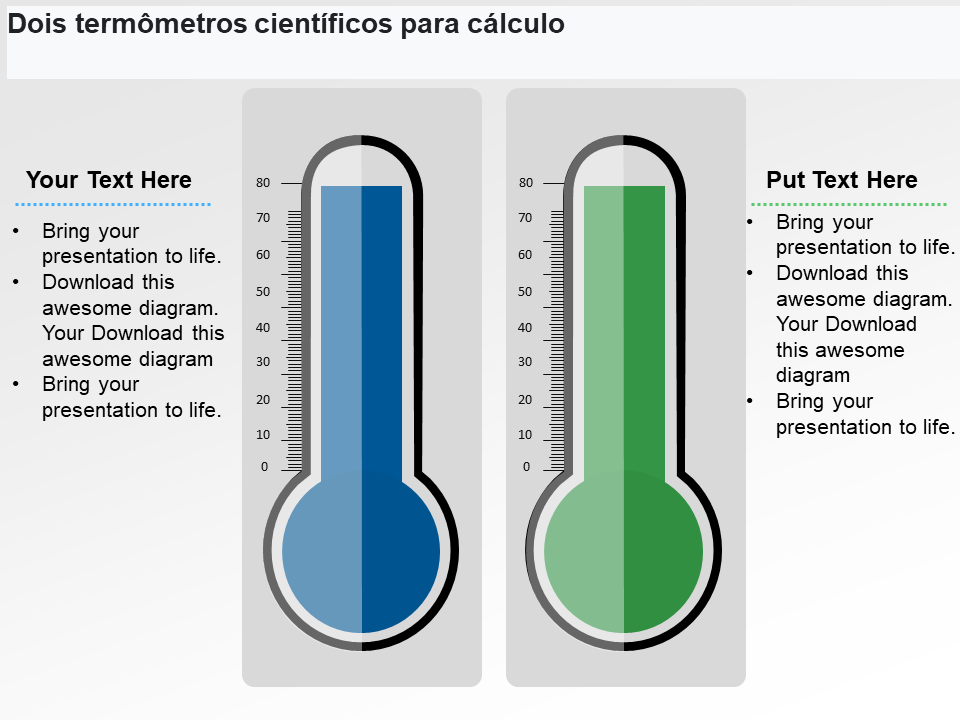 Dois termômetros científicos para cálculo