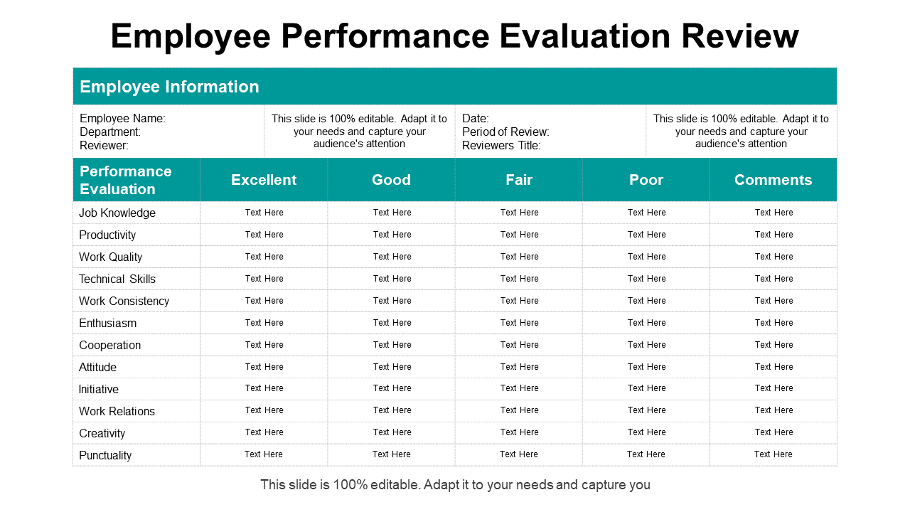Employee Performance Evaluation Review