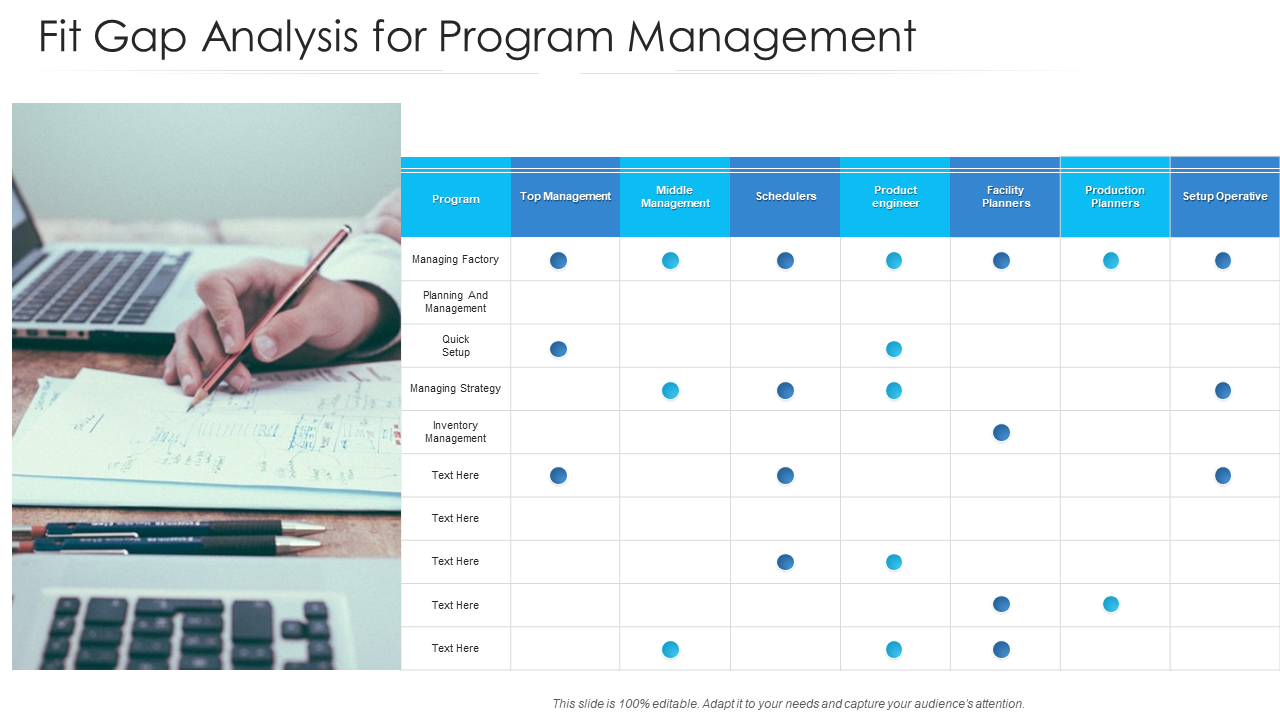 Fit Gap Analysis for Program Management