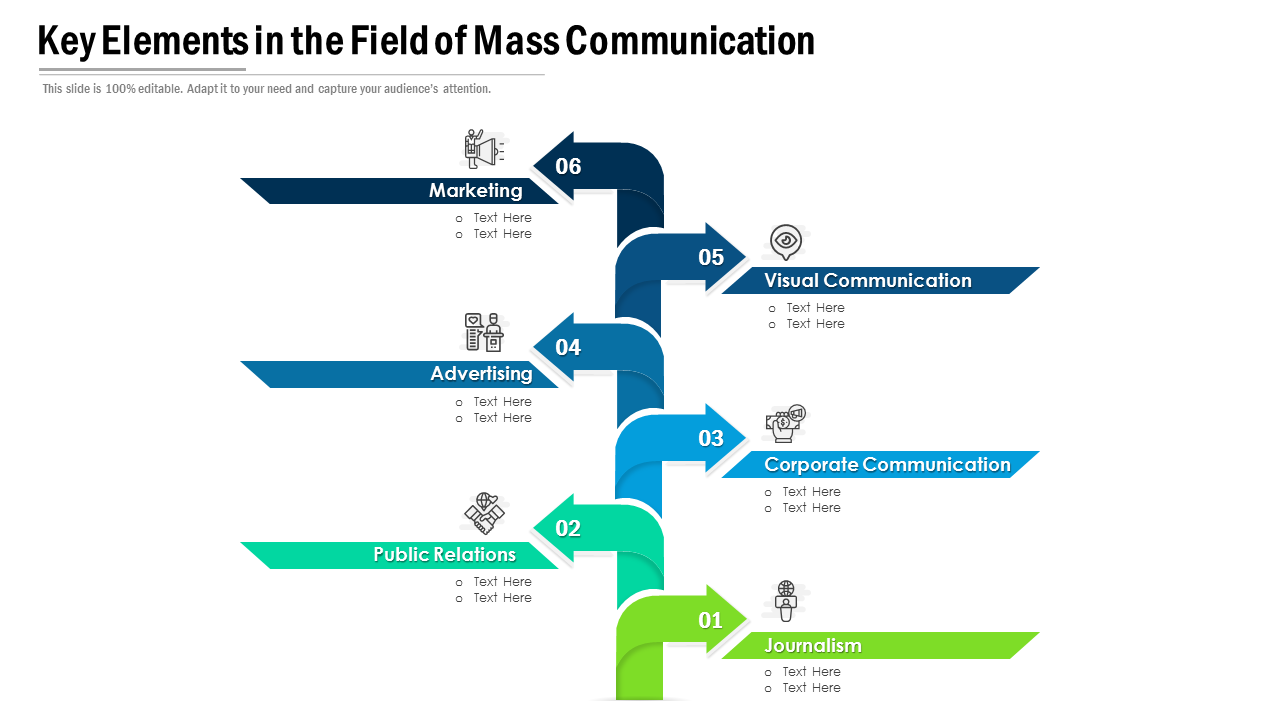Key Elements In The Field Of Mass Communication PowerPoint Slides