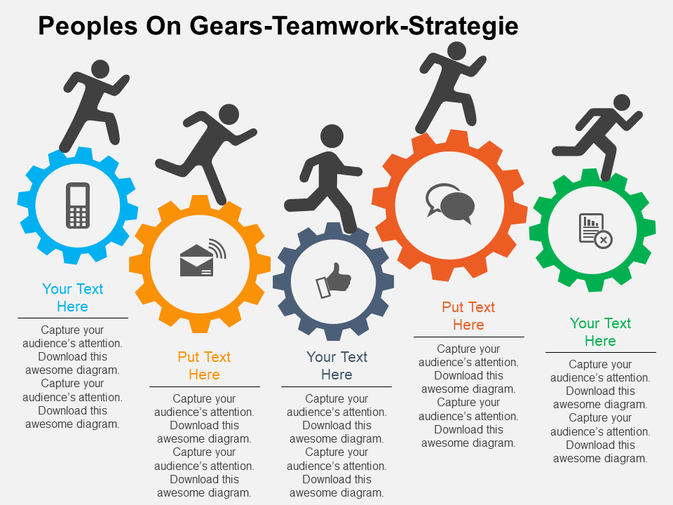 Peoples On Gears-Teamwork-Strategie