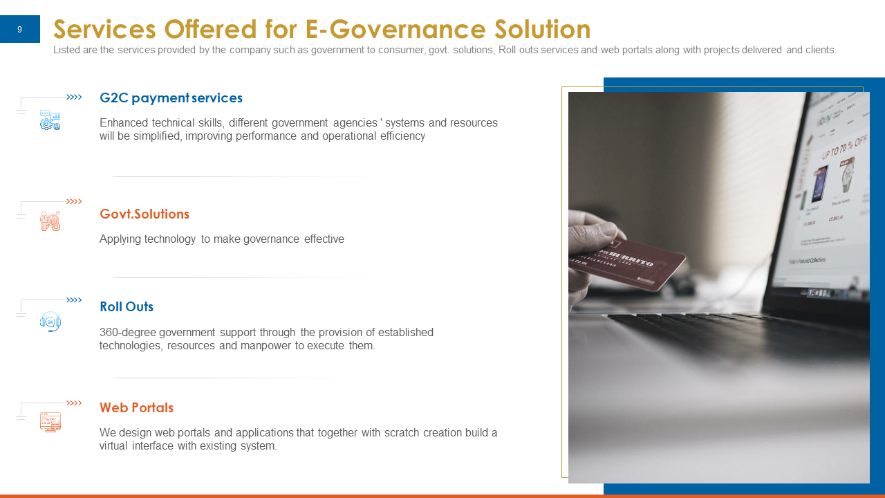Services Offered for E-Governance Solution
