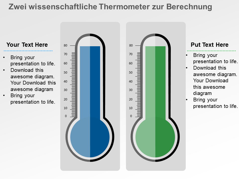 Zwei wissenschaftliche Thermometer zur Berechnung Zwei wissenschaftliche Thermometer zur Berechnung