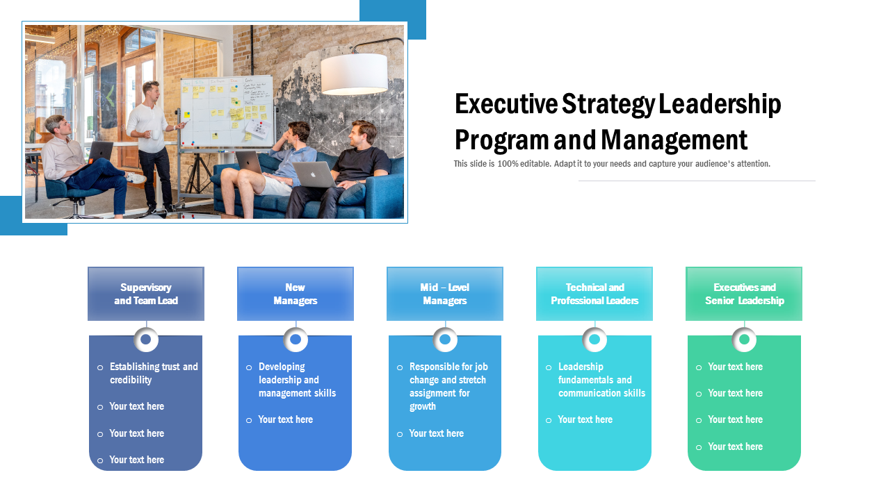 Executive Strategy Leadership Program And Management PowerPoint Slides