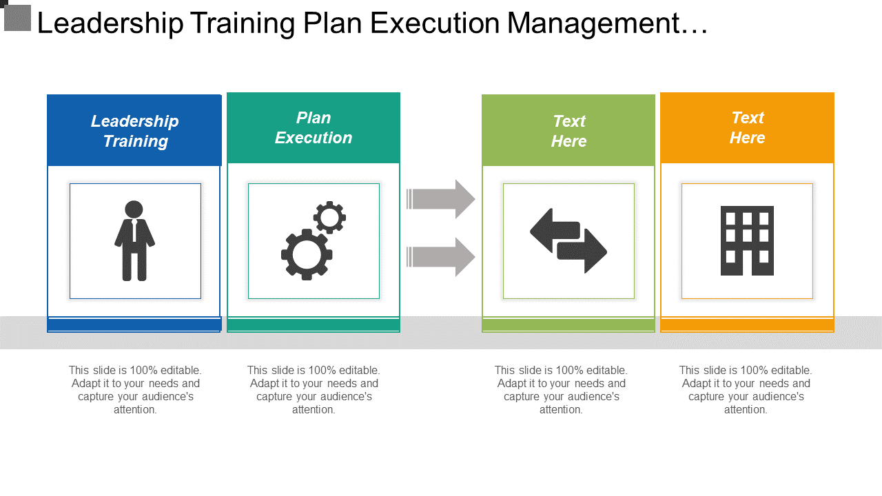 Leadership Training Plan Execution PowerPoint Slides