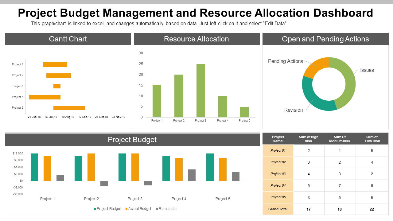 Project Budget Management and Resource Allocation Dashboard