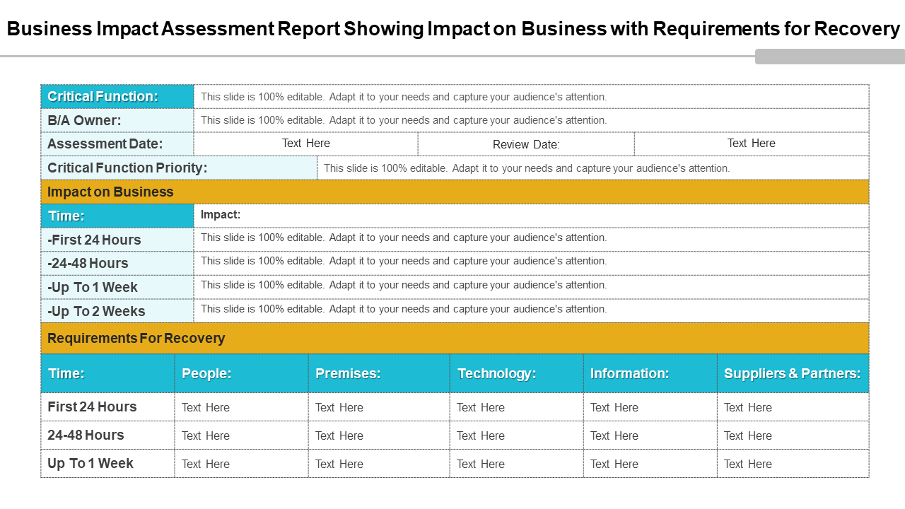 Business Impact Assessment Report