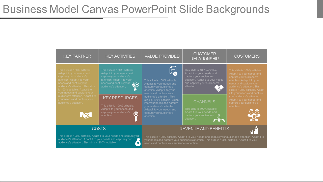 Business Model Canvas PowerPoint Slide Backgrounds