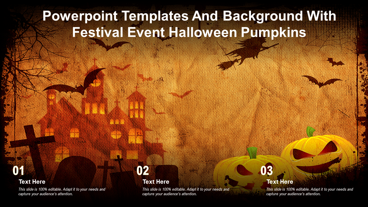 Festival Event Halloween Pumpkins PowerPoint Templates