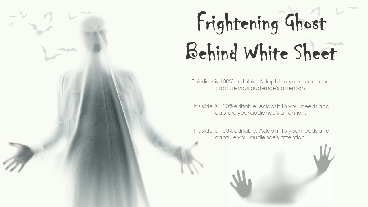 Frightening Ghost Behind White Sheet