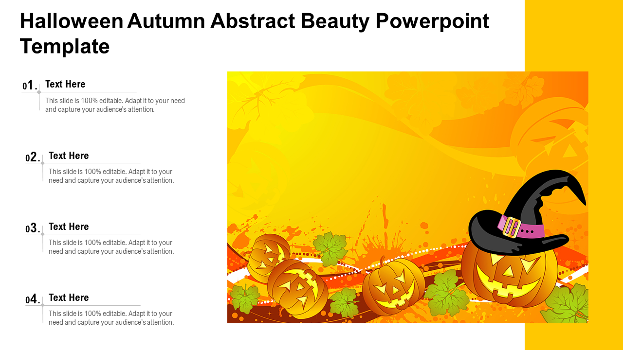 Halloween Autumn Abstract Beauty PowerPoint Template