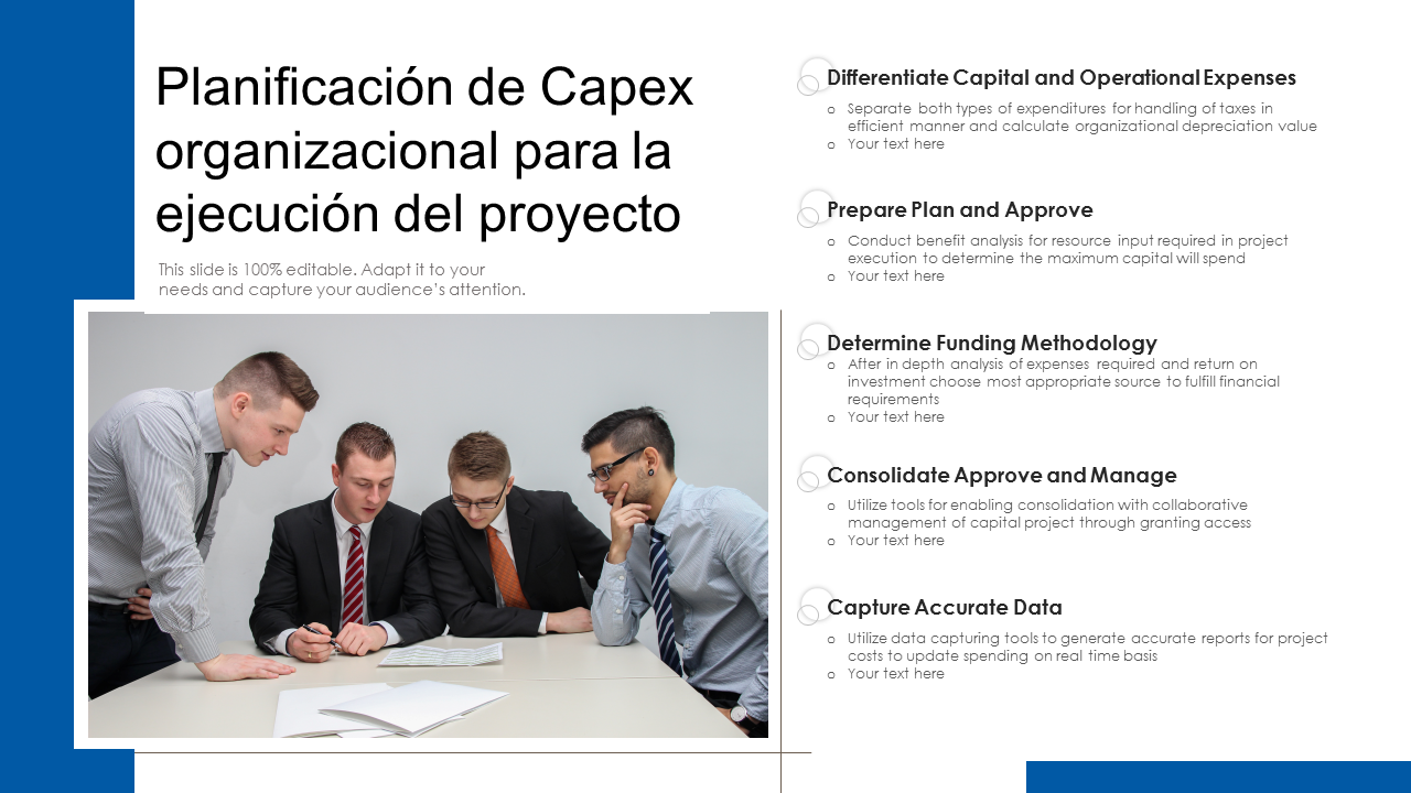 Organizational Capex Planning for Project Execution PowerPoint Slides