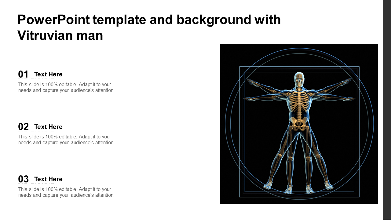 PowerPoint Background With Vitruvian Man PowerPoint Background With Vitruvian Man