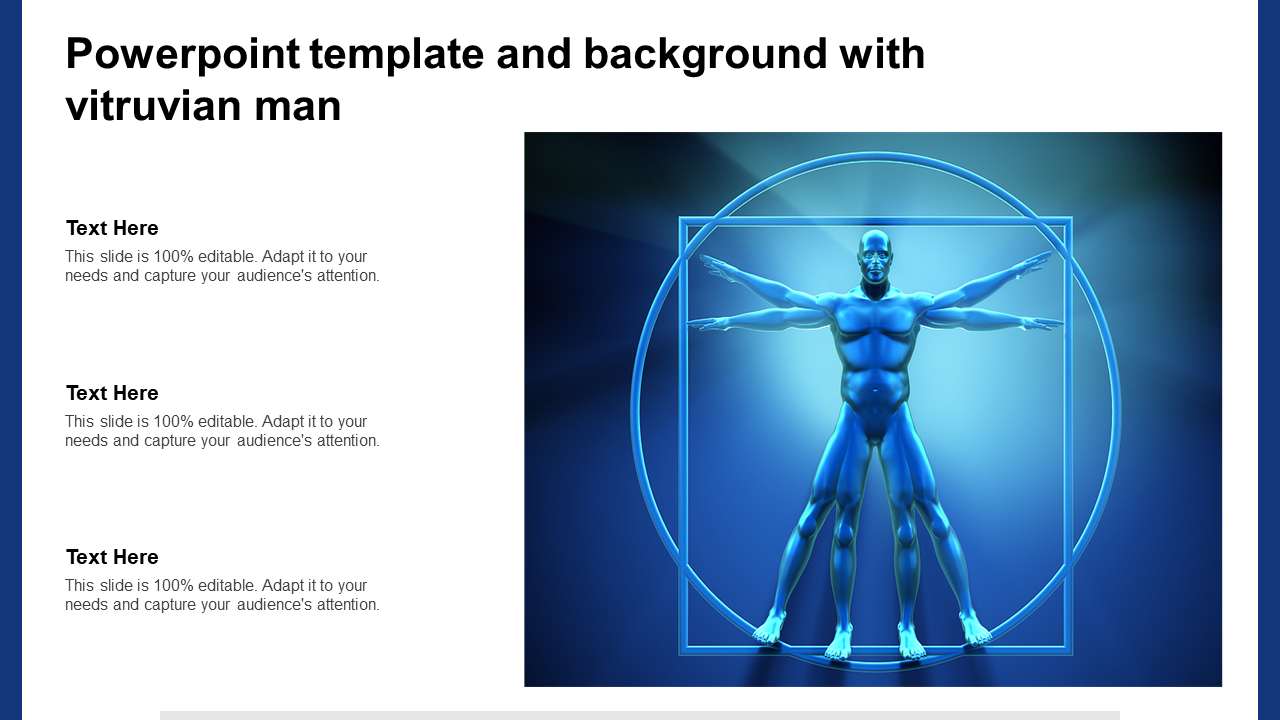 PowerPoint Template And Background With Vitruvian Man PowerPoint Template And Background With Vitruvian Man