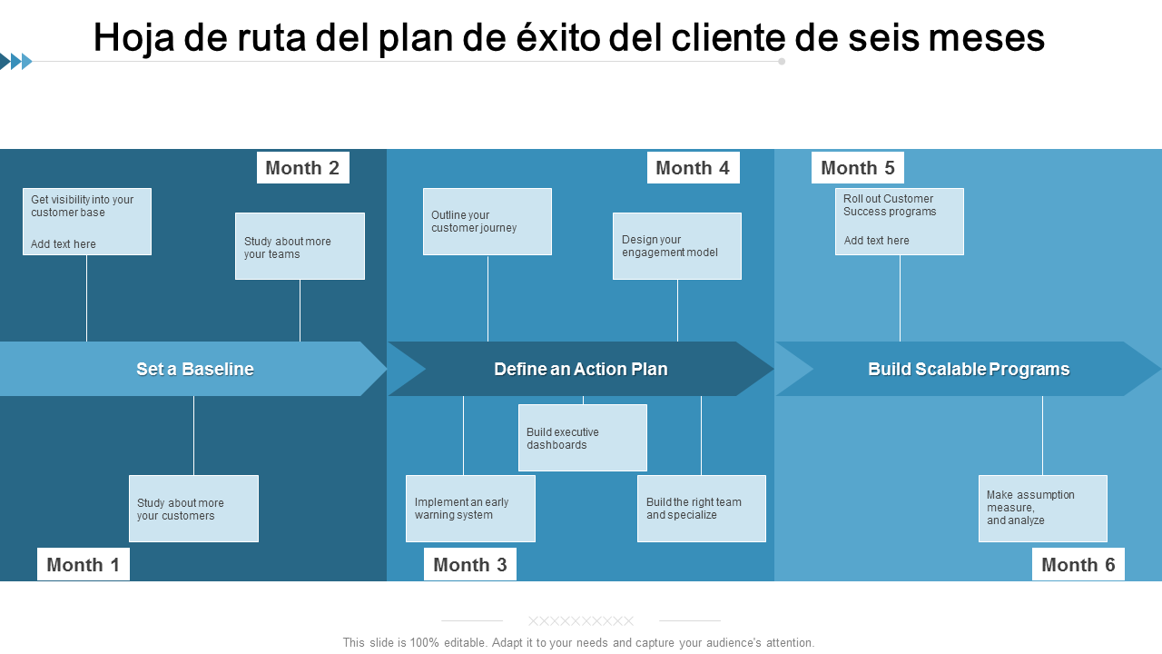 Six Months Customer Success Plan PowerPoint Slides