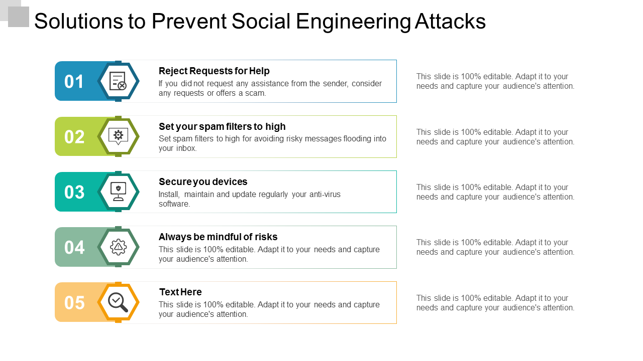 Solutions to Prevent Social Engineering Attacks PowerPoint Slides