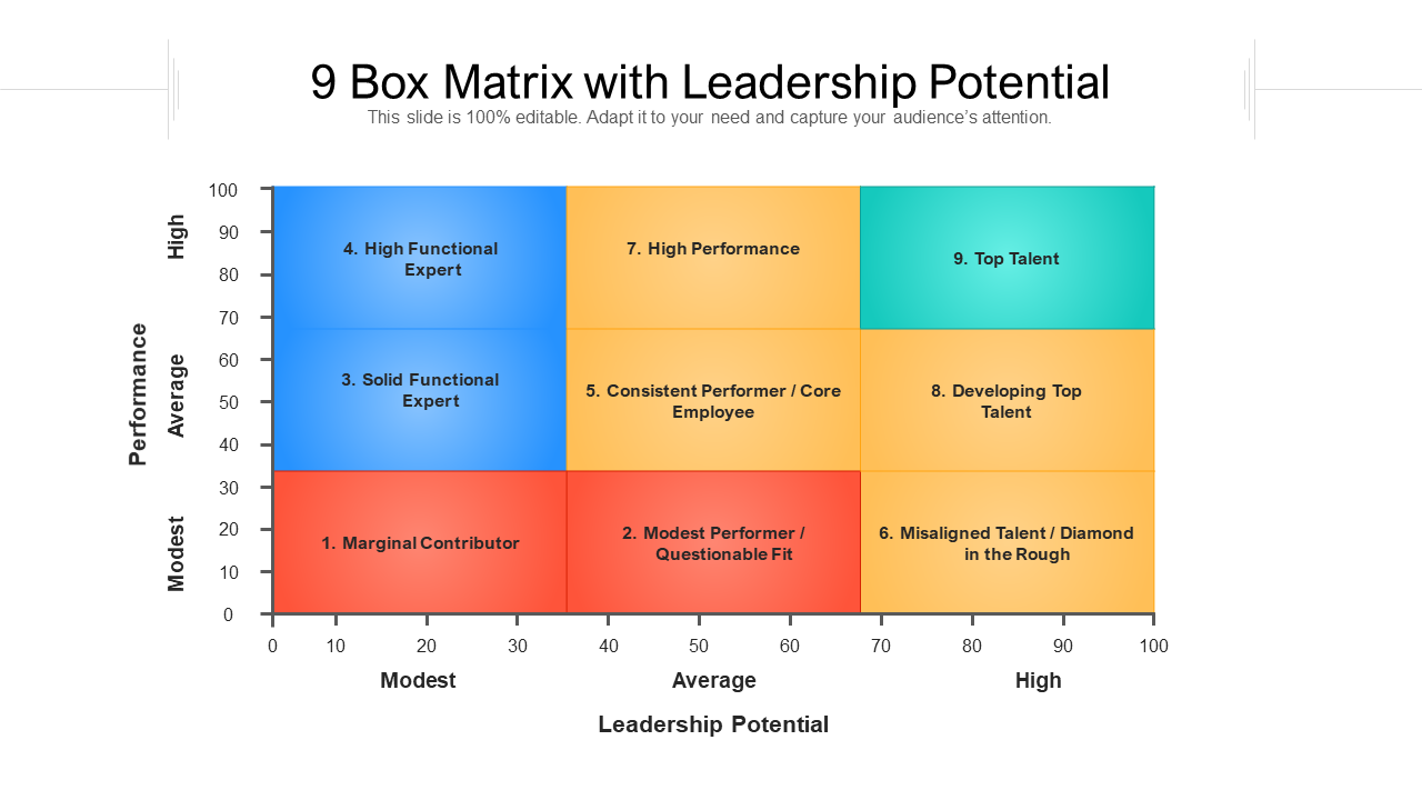 9 Box Matrix With Leadership Potential