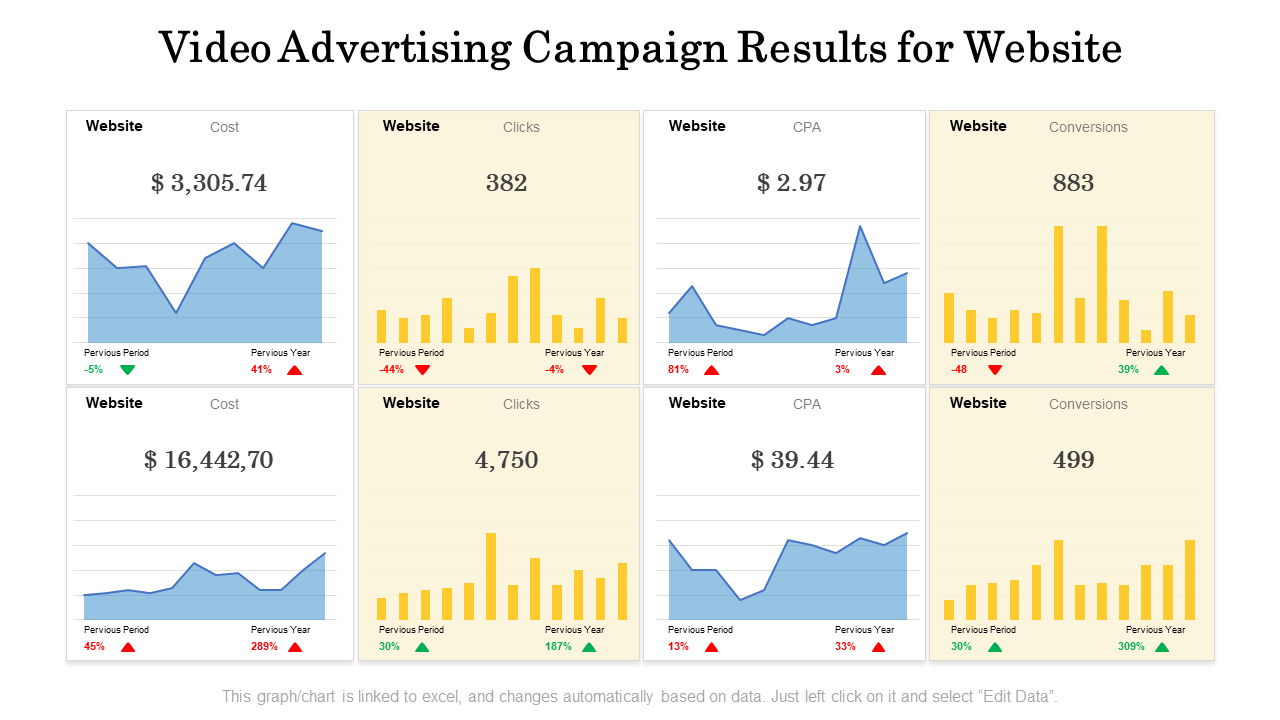 Video Advertising Campaign Results for Website