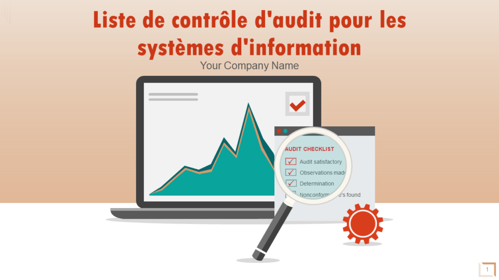Liste de contrôle d'audit pour les systèmes d'information Présentation PowerPoint avec diapositives