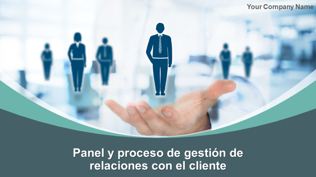 Diapositivas de presentación de Powerpoint del proceso y el tablero de gestión de la relación con el cliente