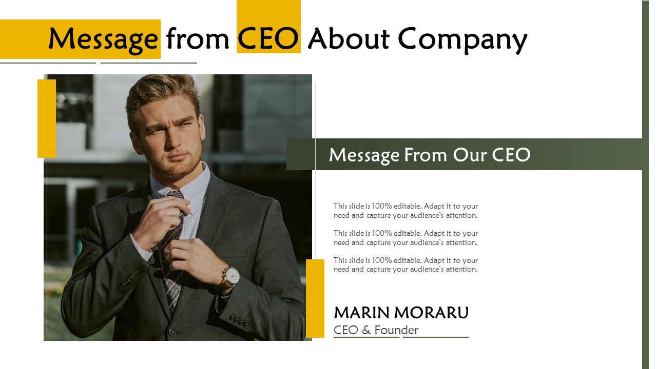 Message From CEO About Company