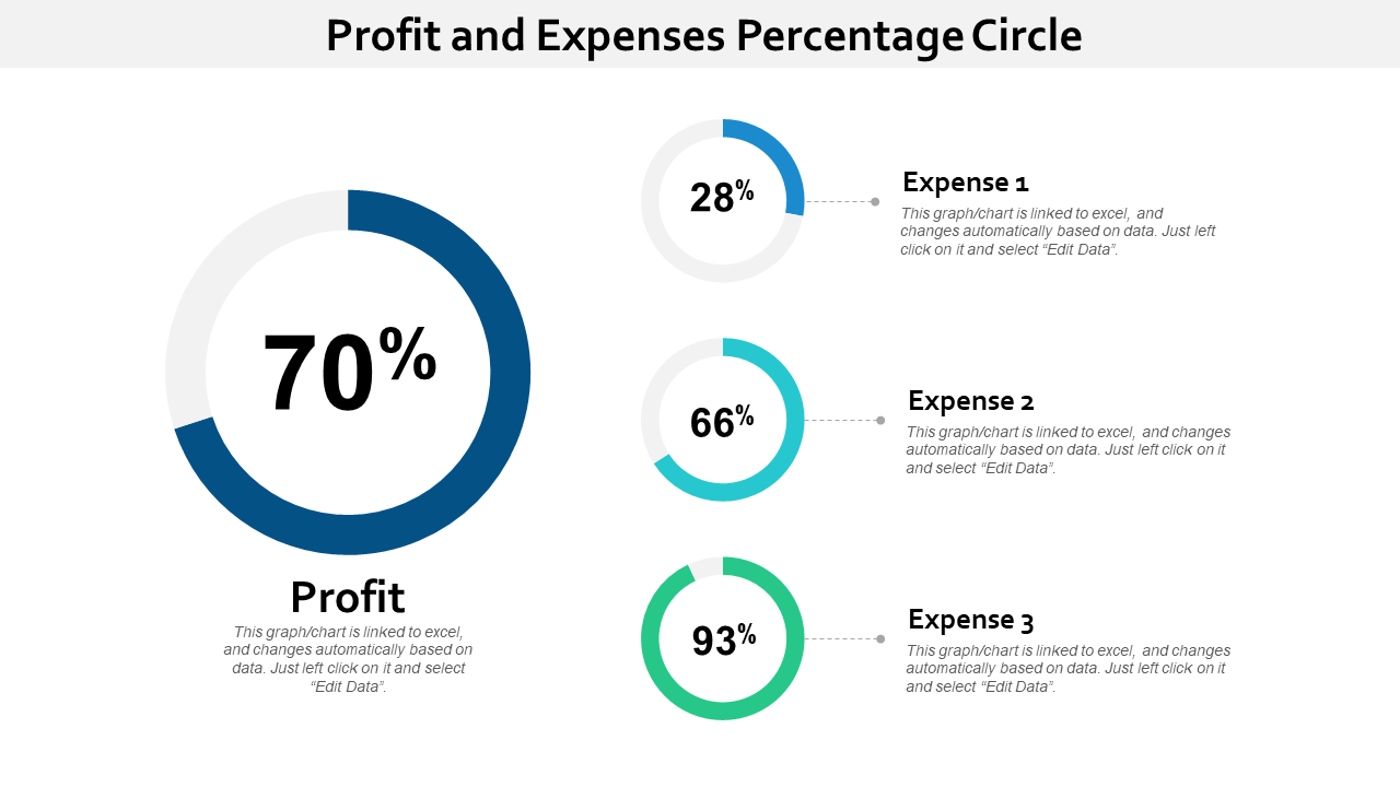 Profit And Expenses Percentage Circle