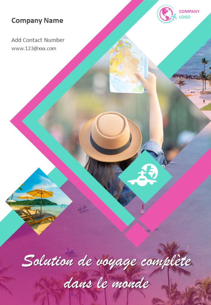 Modèle de brochure de quatre pages World Travel Services