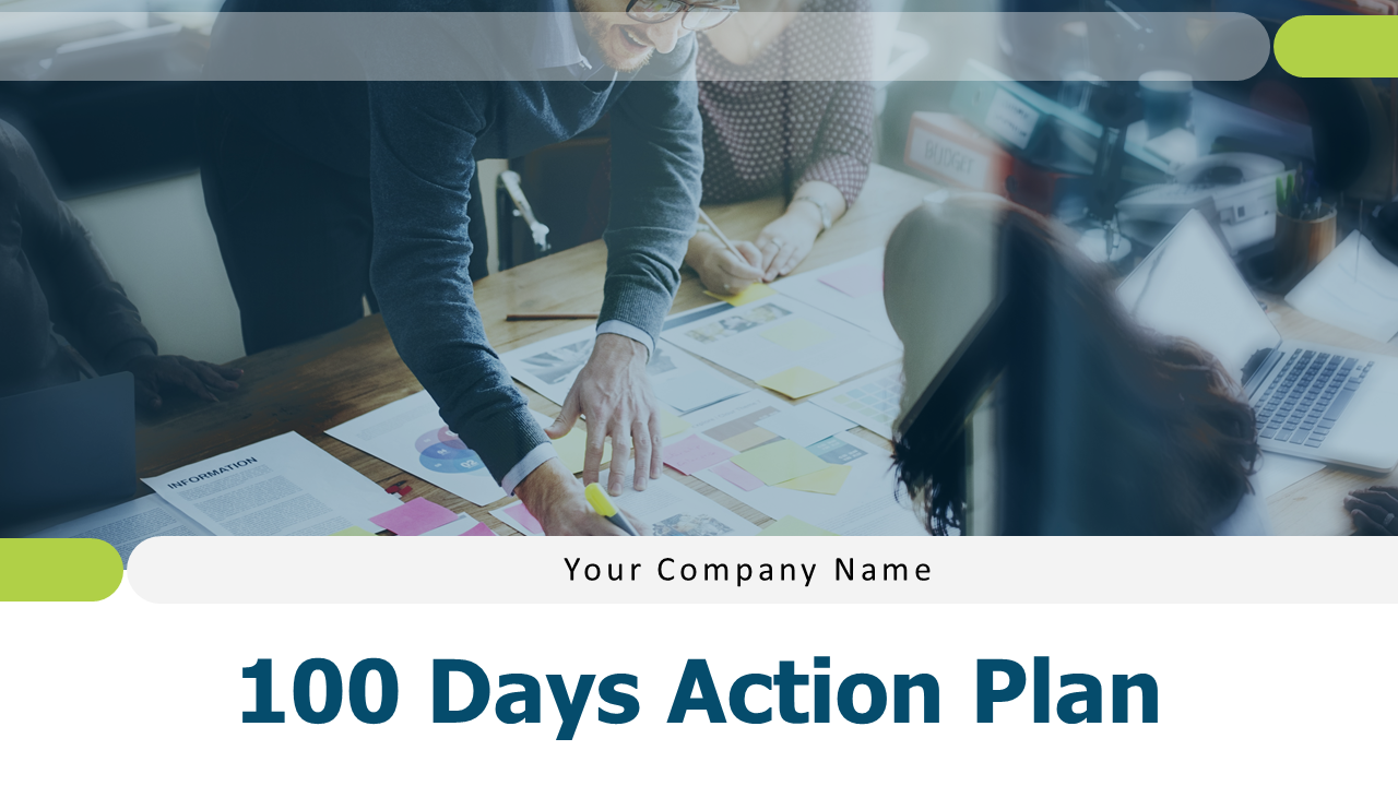 100 Days Action Plan PPT Design