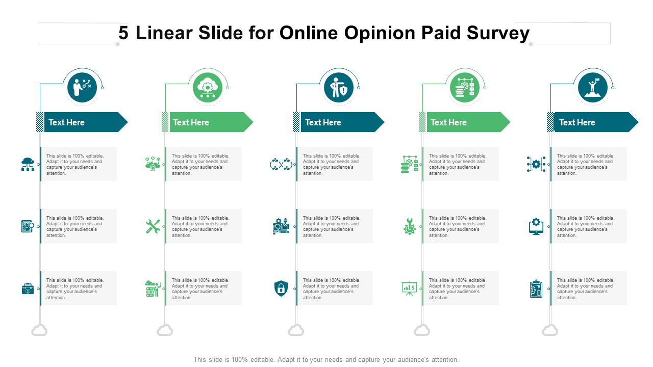 5 Linear Slide for Online Opinion Paid Survey