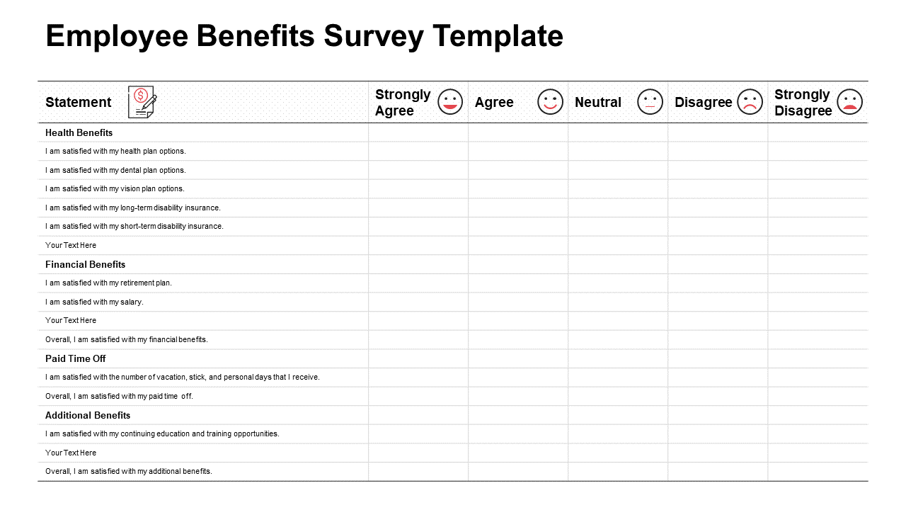 Employee Benefits Survey Results Templates