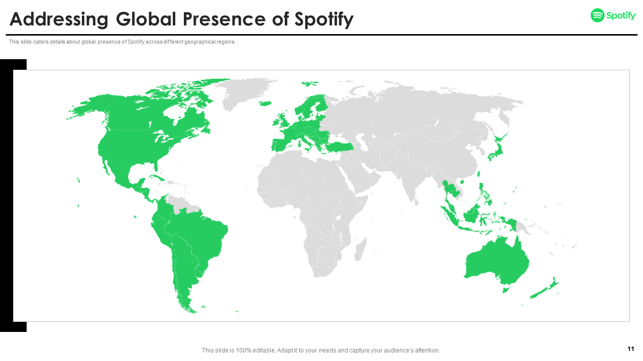Global Presence of Spotify