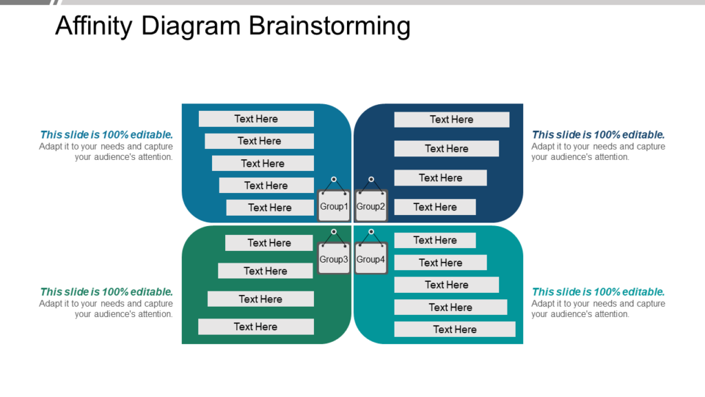 Affinity Diagram Brainstorming Ppt Background