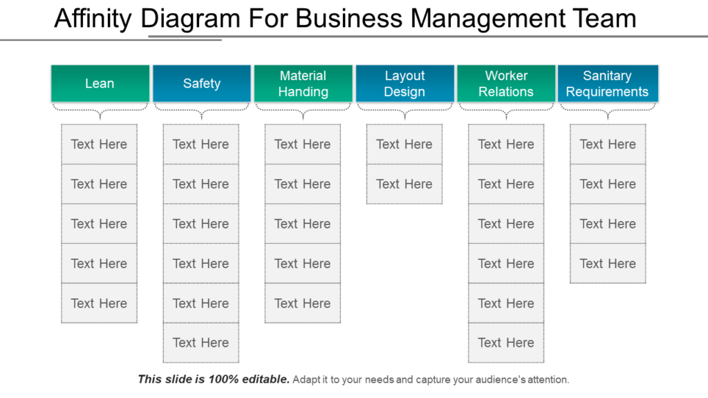 Affinity Diagram For Business Management Team Ppt Background Images