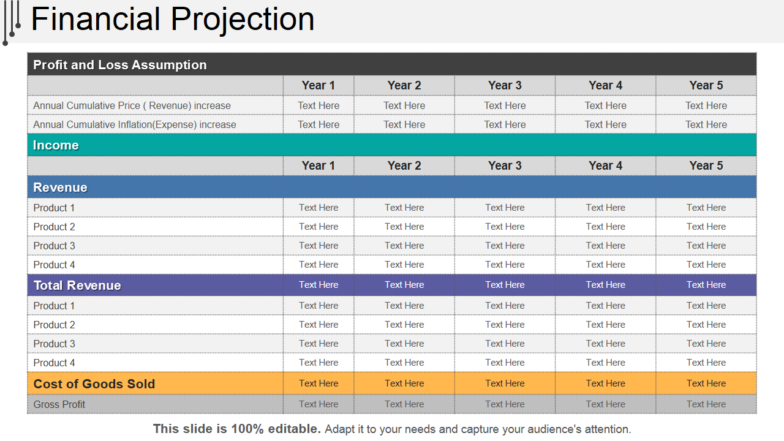 Financial Projection PPT Template