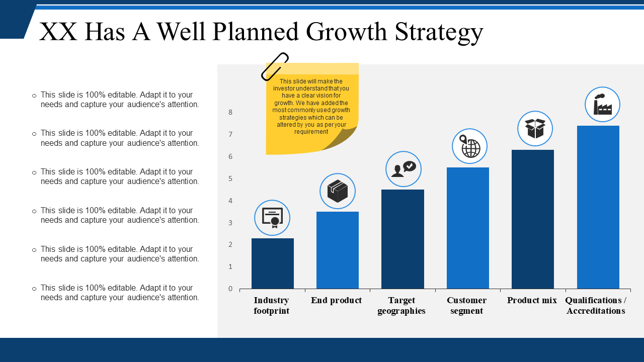 Well Planned Growth Strategy PowerPoint Template