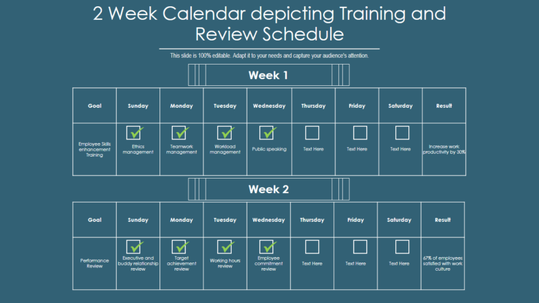 Training Calendar Schedule PowerPoint Slide