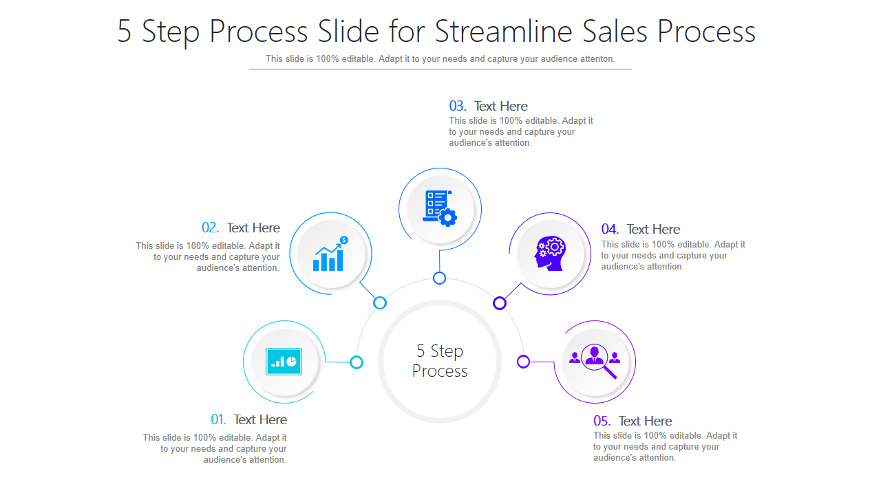 Infographic Sales Step Process PPT Template